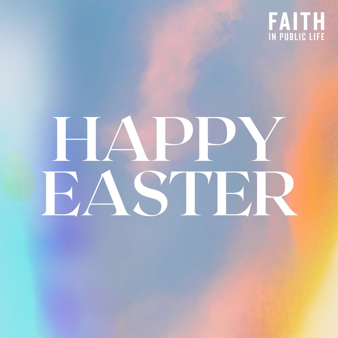 Happy Easter! Easter represents the triumph of life over death and the promise of new hope. It calls us into a fresh commitment to the way of liberation and love. May we be inspired to work toward a world in which each of us feels empowered to live lives of dignity and respect.