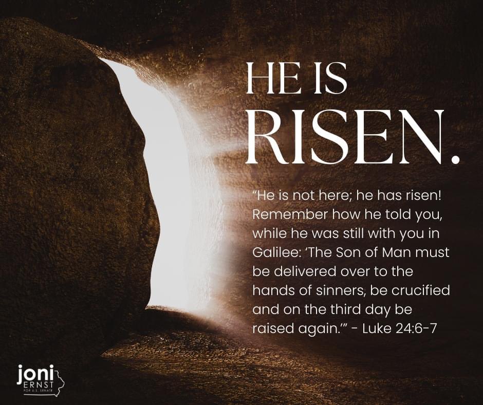 Happy Easter, Iowa. He is risen!