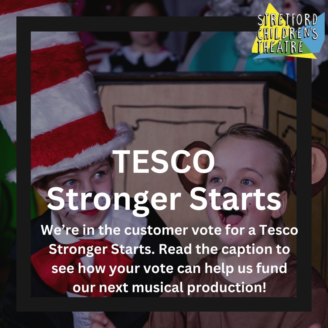 We’re in the vote for #tescostrongerstarts This @tesco @groundworkUK scheme gives 
community projects grants of up to £1500. Any money we receive will go towards a show!
Tesco customers can now vote in local stores from April-June, please 
support us next time you shop at Tesco!