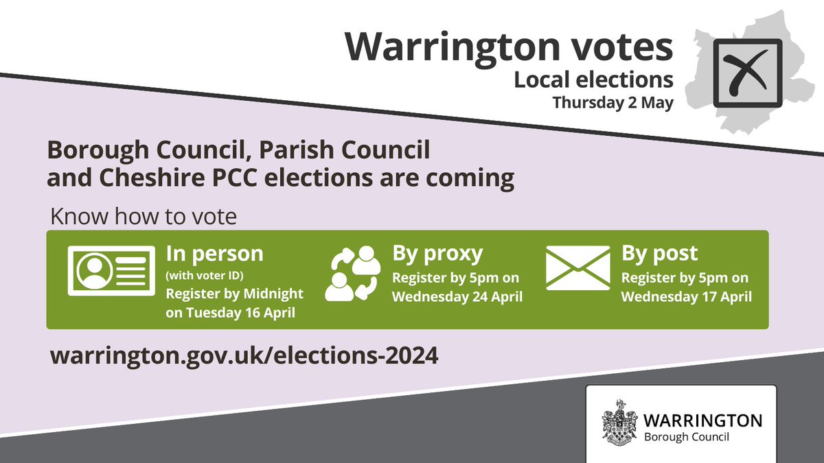If you're not already registered to vote in this year's local elections, remember to sign up before Tuesday 16 April. 🗳️ 
If you want to vote by post, the deadline is 17 April or register to vote by proxy by 24 April.

Register today: orlo.uk/nIYXM