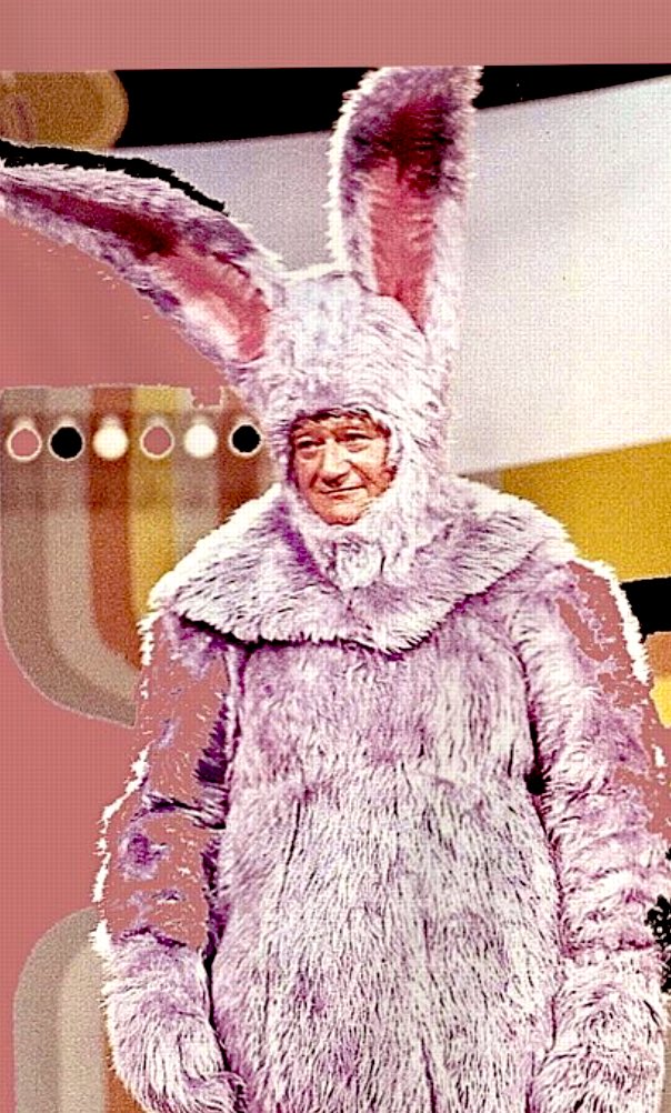Growing up, I never dreamed I’d think of John Wayne every year about this time. But I have —- since the early 70’s. So… Happy Easter from “the Duke” and me!