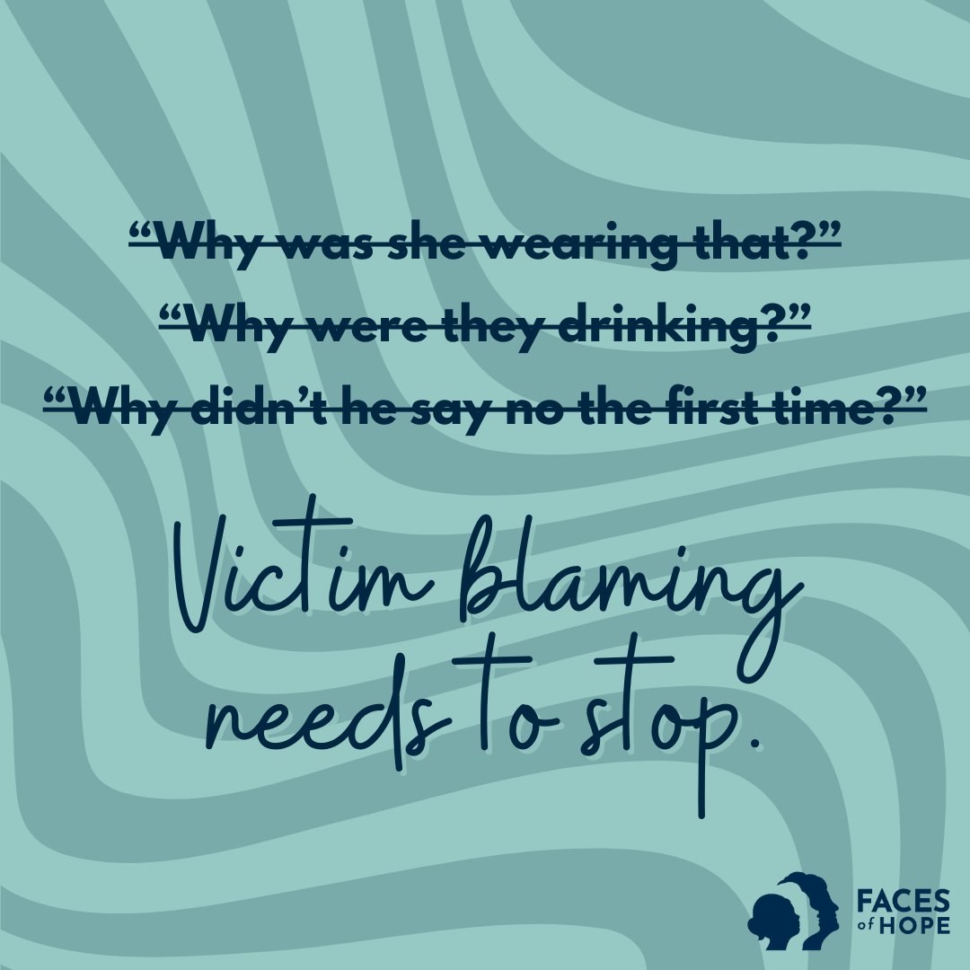 ❌Clothing is not an invitation, nor is it permission.
❌ An intoxicated person cannot give consent.
❌History with someone does not mean consent is no longer needed. 

Call out these "why" questions that perpetuate victim blaming.