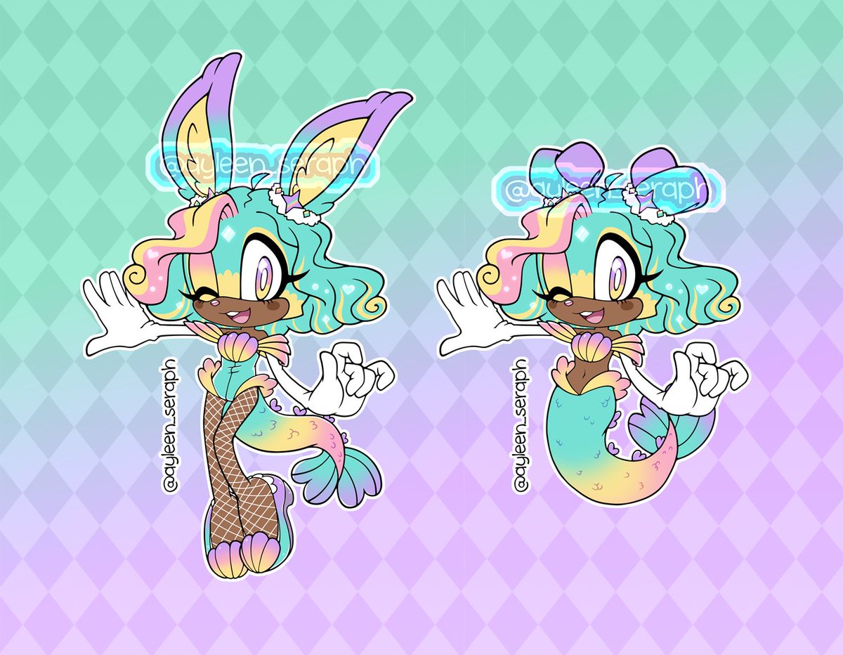 Bunnies for adoption 🐇💕
❤️Lovey-dovey Buneary 
💜Mommy Lopunny
💚Mermaid bunny
 (60 💵 each)
Рауment via Boosty (supports cards), DM to claim~
(After purchase I'll send the image w/o watermark✨)