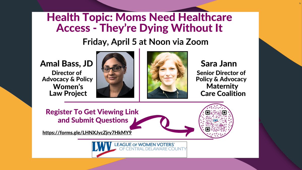 Join us to hear from experts about women & medical treatment. They'll discuss restrictions on reproductive rights imposed by states, and the judicial outcomes anticipated in Pennsylvania related to this issue. Register to get the Zoom link & ask questions: forms.gle/LHNXJycZjry7Hk…