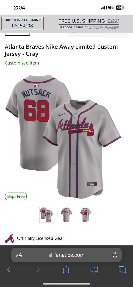 Green10Sabrina's tweet photo. @TylerMatzek  really trying to decide if I should get this custom made jersey 🤔 https://t.co/tuCf3tyTka