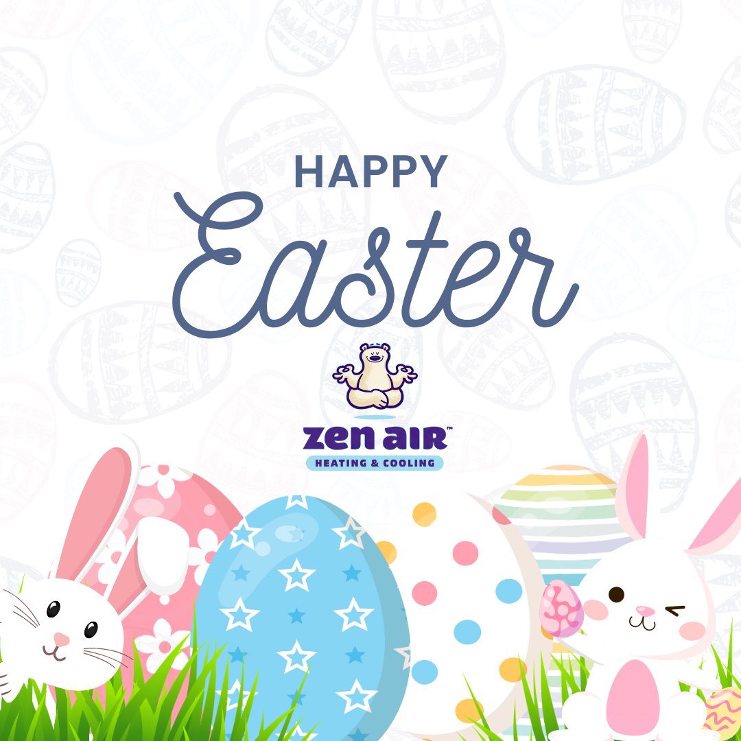 "Warm wishes for a joy-filled Easter from all of us at Zen Air Heating and Cooling. May your day be filled with love, laughter, and the comforts of home. 🐣🌷 #HappyEaster