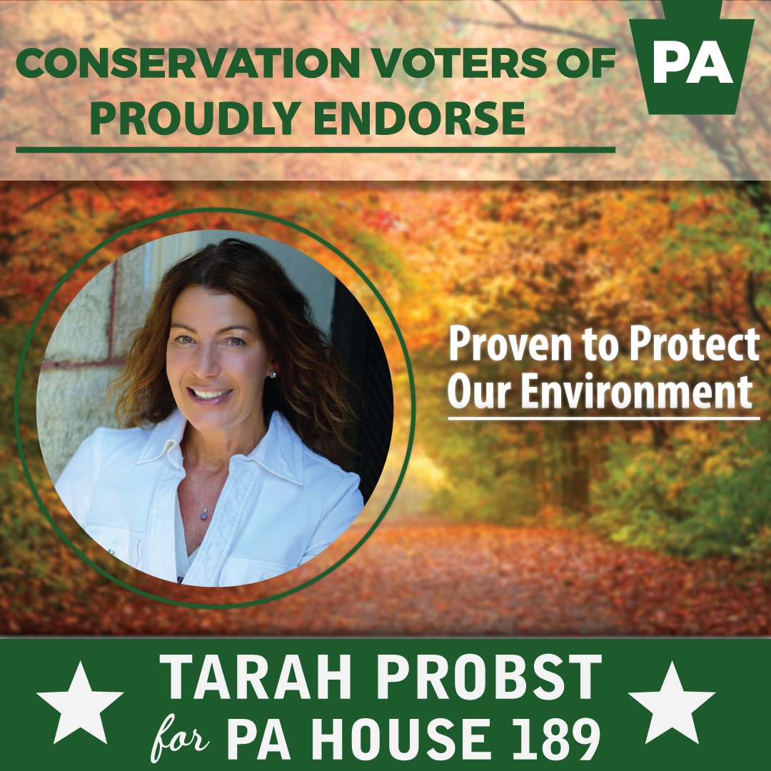 I am proud to announce the endorsement by @ConservationPA to be State Representative for HD 189. I will always work to preserve and defend our natural resources, clean air & water, and open spaces!