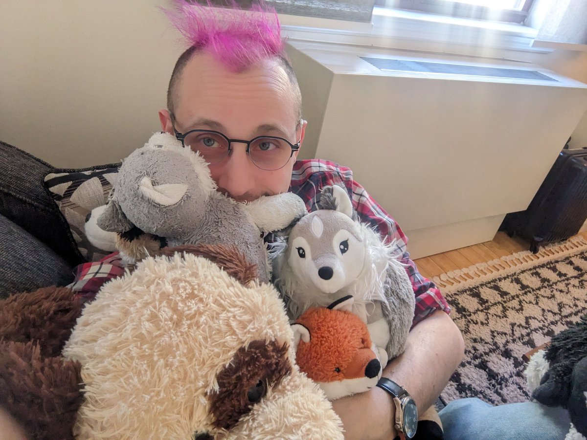 Anyone wanna come get covered by stuffies?