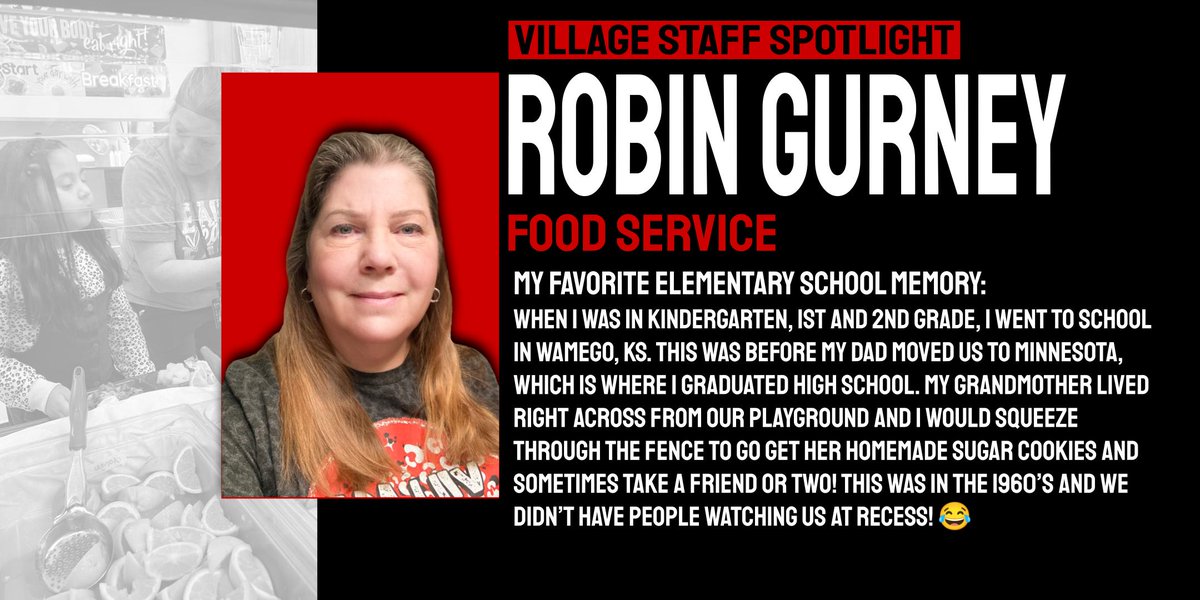 STAFF SPOTLIGHTS! Each week we are spotlighting staff members and asking them to share their favorite memories from either attending or teaching elementary school! If you see them around give them an extra "Thank You" for all the work they do! #ItTakesAVillage #EmporiaProud
