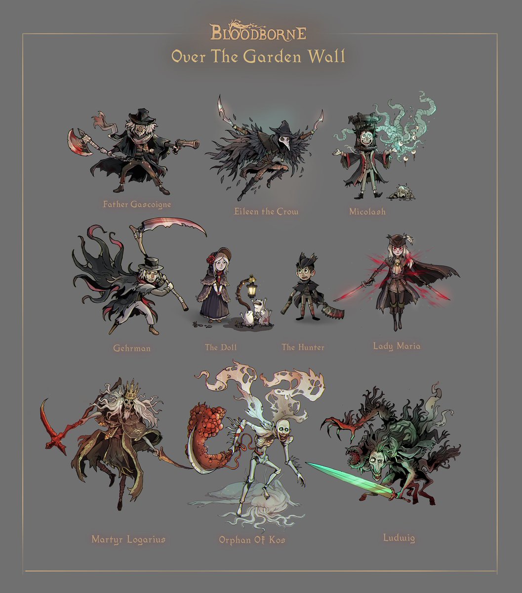 Bloodborne x Over the Garden Wall Artist: @pascalsuun