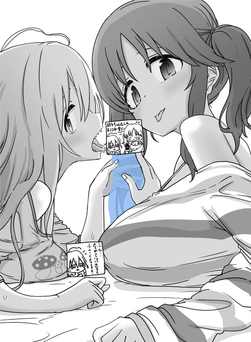 ファンボックスに『大人のキノコが育って輝子ちゃんに相談に来た十時愛梨ちゃん』リクエストが来たので正義の心で相談するとときんを描きました 