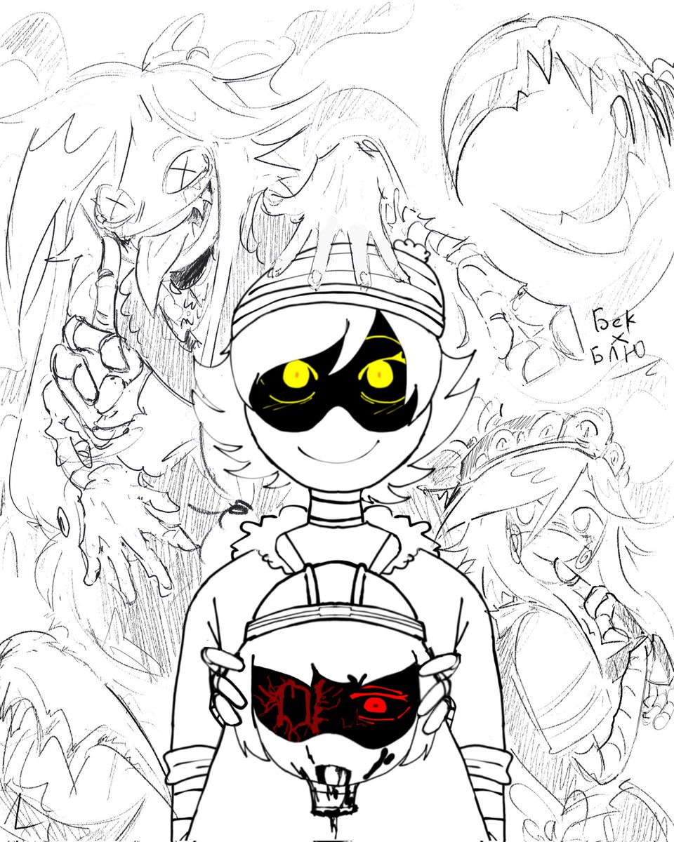 Sketch collab with <a href="/TomatnyjF/">BLUE</a>  #murderdronesuzi #murderdronescyn #murderdrones #дроныубийцы