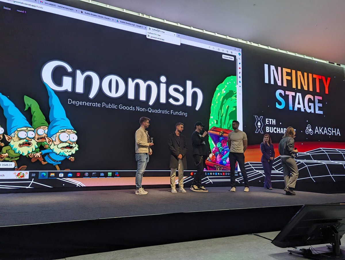 web3privacy's tweet photo. Congrats to our community member @jensei_ &amp; his team for winning @ETHBucharest_ hackathon &amp; @SecretNetwork bounty with @gnomish_eth 

Looking forward for the future private public good project of yours [Gnomish original concept]! https://t.co/O1AtiomoBU