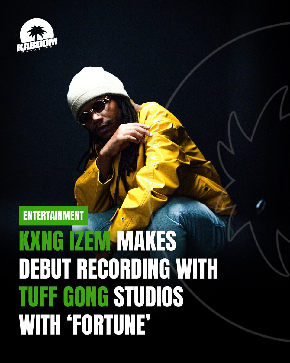 Kaboommag1's tweet photo. Blending elements of Dancehall and Reggae, “Fortune” marks @KxngIzem’s debut recording at the legendary #TuffGong Studios
Read more at https://t.co/5B8XoTayGt🗞️
#Kaboommag #Kaboommagazine https://t.co/VKyVcFWZSB