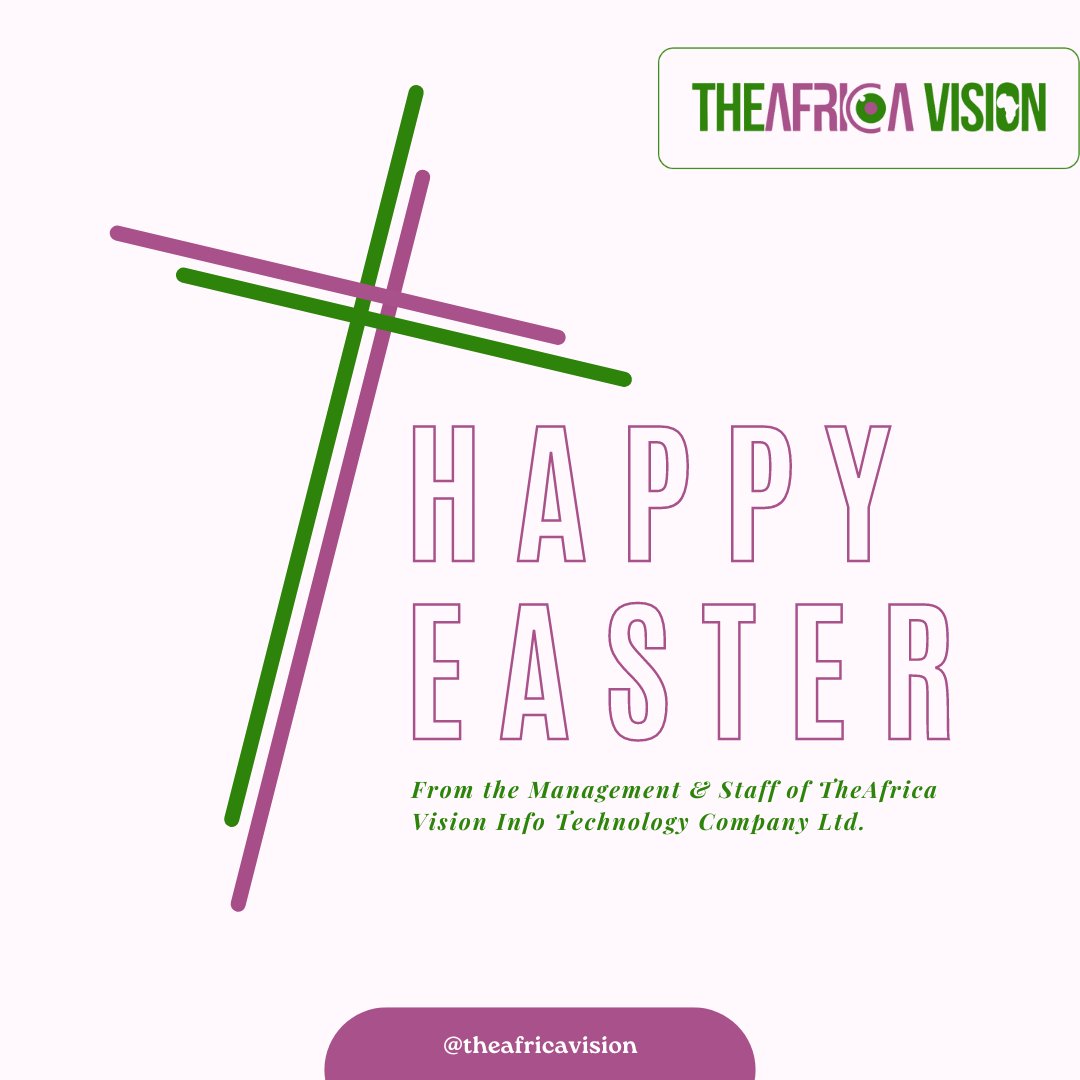 theafricavision's tweet image. May this Easter inspire you with new ideas, bring you success in your endeavors, and offer you moments of happiness and laughter with loved ones. 

#HappyEaster2024 #TechEaster #InnovationSpring #RenewalAndHope #BrightFutures #EasterJoy2024 #AfricaVisionTech #NewBeginningsTech