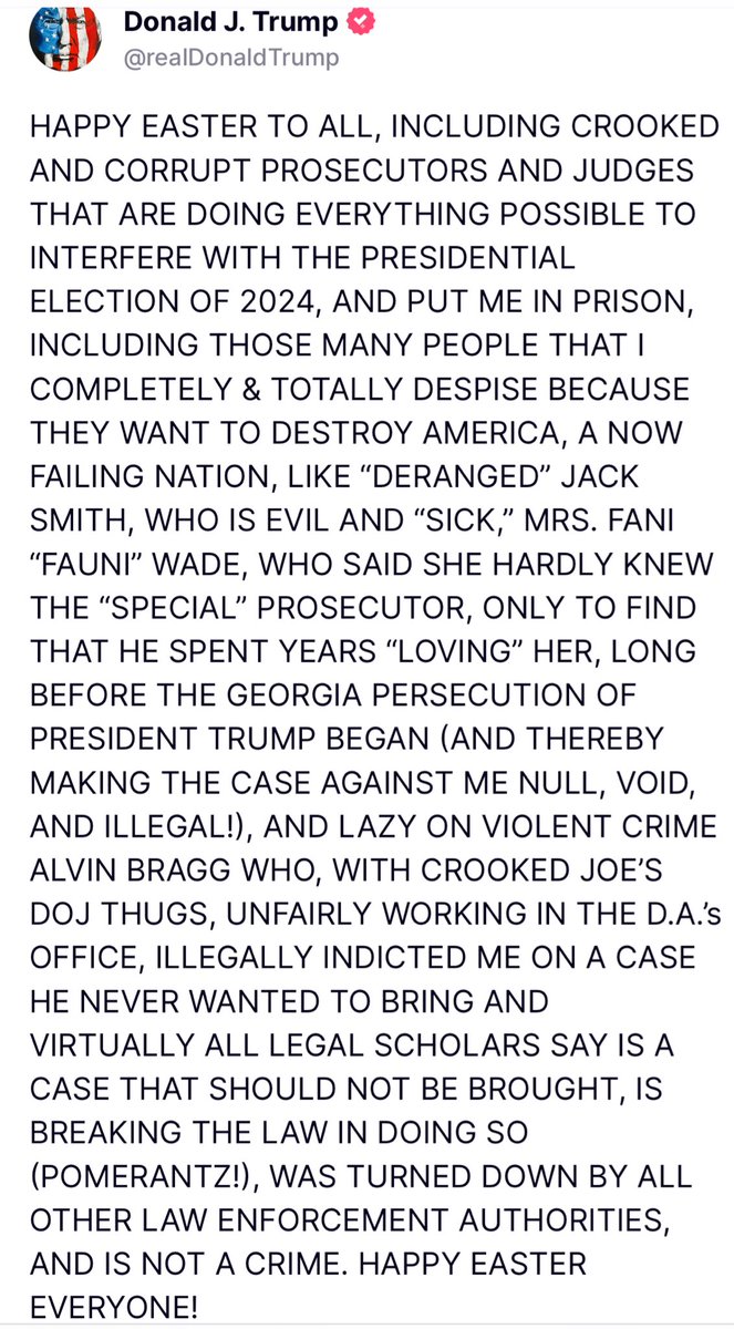 sahilkapur's tweet image. Easter messages from the two major presidential candidates.