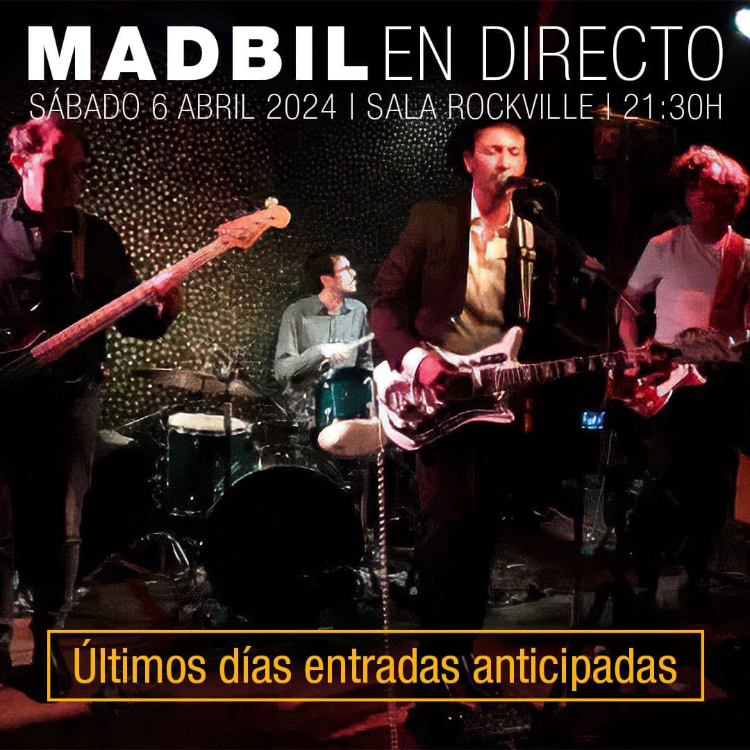 El próximo sábado, 6 de abril, presentaremos en directo nuestro nuevo álbum, Odisea, en la sala Rockville de Madrid.
Son los últimos días para poder conseguir tu entrada a precio reducido.
NO TE QUEDES SIN ENTRADA.
ticketandroll.com/evento/madbil-…