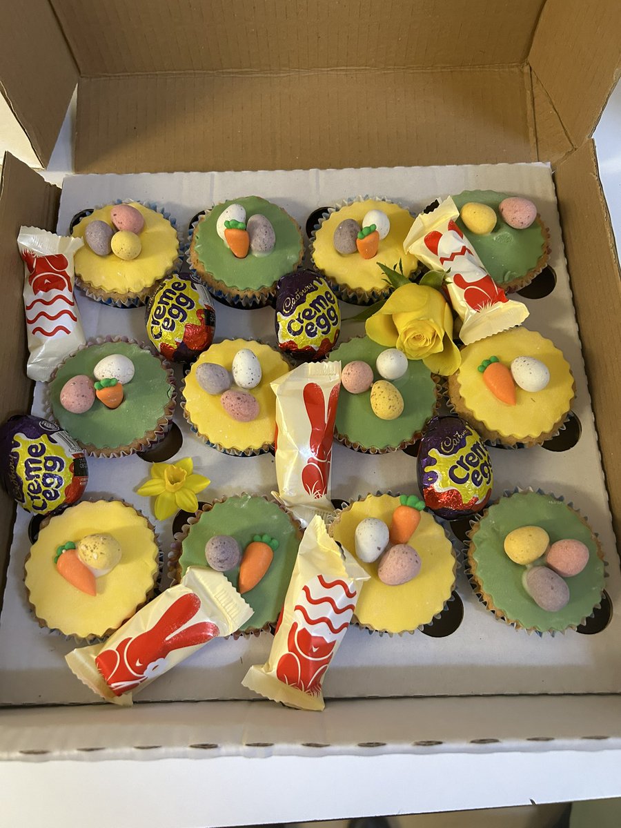 When you’re working over the easter bank holiday &amp; your matron is this cute to bake &amp; deliver these delicious cakes. <a href="/LancsHospPaeds/">Paediatrics</a> #easter2024