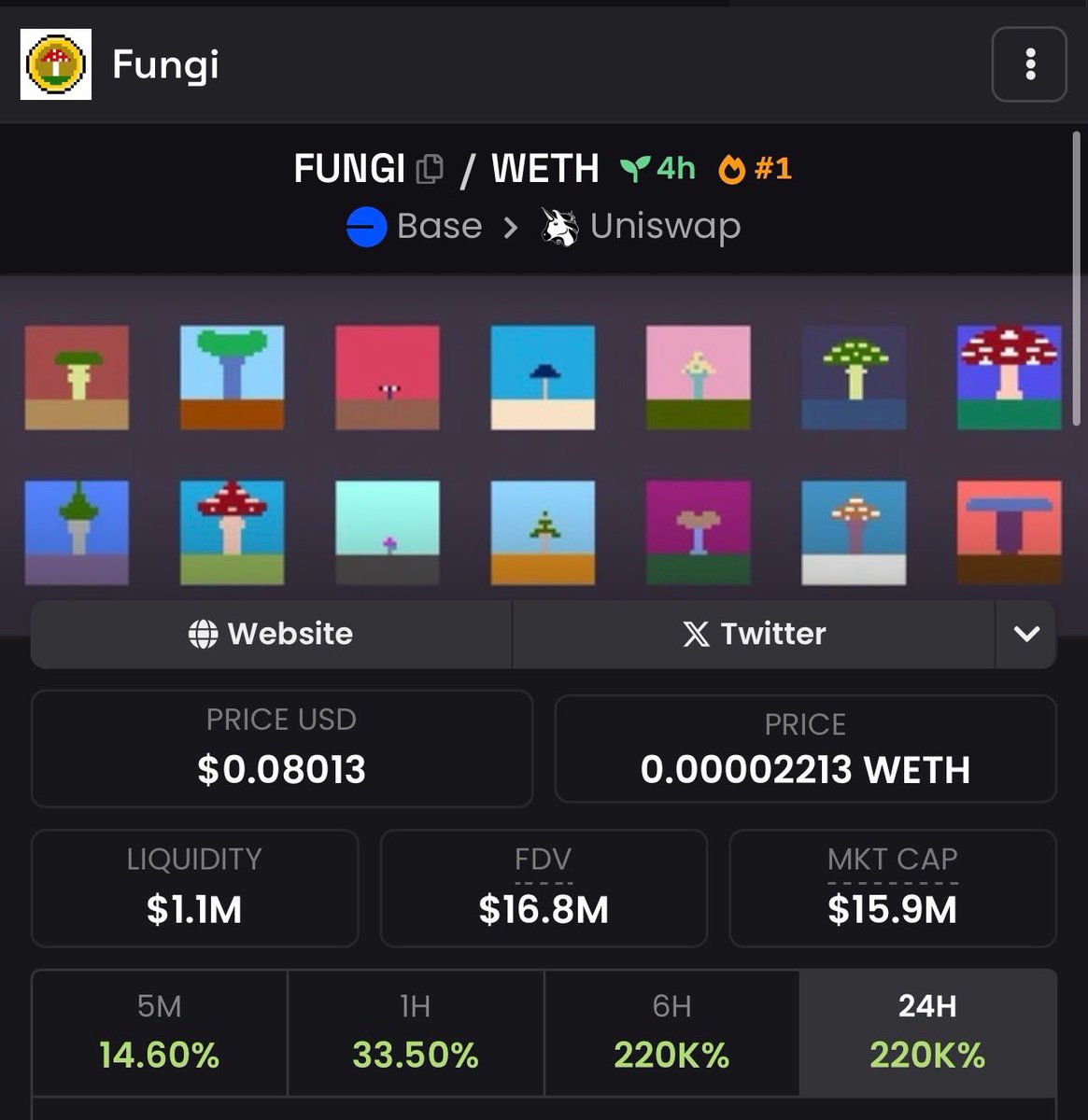ismPrinter's tweet photo. Call a 200k mcap sur telegram.

x85 en 4h.

Bonne nuit. https://t.co/UTQSVLcUpU