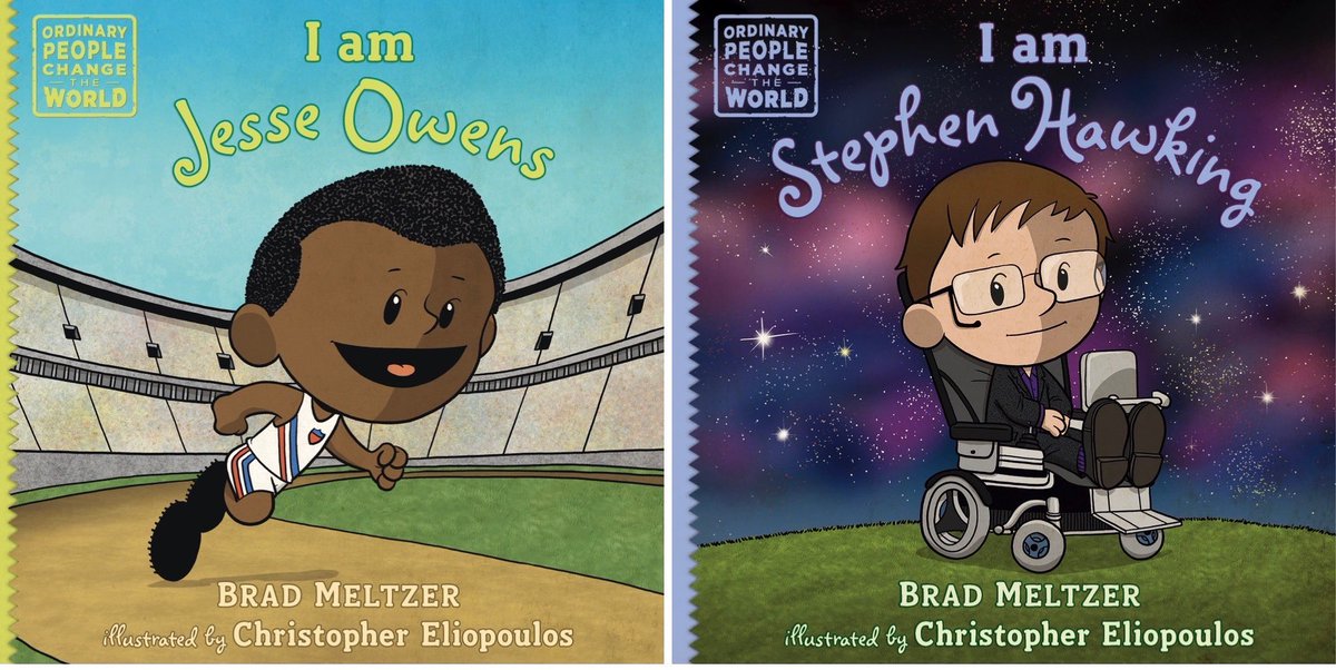 bradmeltzer's tweet photo. Happy early birthday present from me: first look at our two newest books, I AM JESSE OWENS and I AM STEPHEN HAWKING. Preorder here and it counts as a gift: https://t.co/qSZPbajFfR. @ChrisEliopoulos just kills it again.
#opctw #jesseowens #stephenhawking #preorder https://t.co/gcegIIgX8o