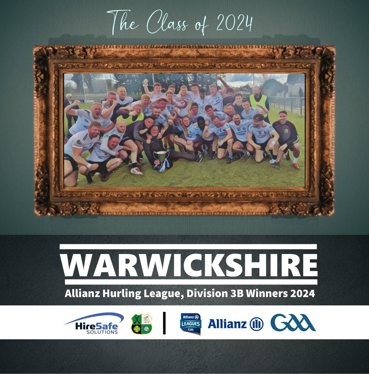 Congratulations to our hurlers, Division 3B Winners for 2024. #AllianzLeagues @HireSafeSol | @warwickshireclg