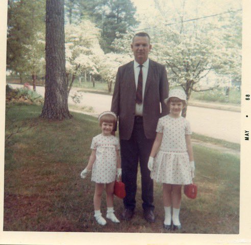 Happy Easter! Mama made our dresses. 🩵💜💛🩷 #loveoneanother