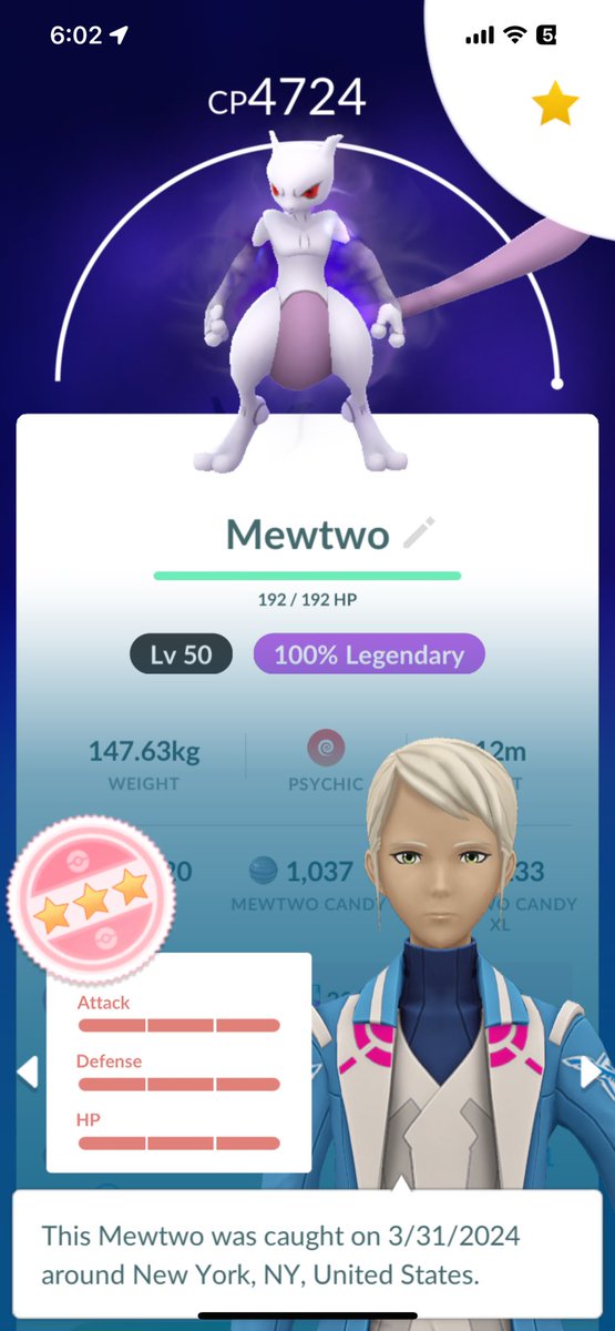 GuarCristian's tweet image. Oh my Jesusss another one.!! 🔥🔥🔥

But why not shiny ✨🥺

#PokemonGO #AlmostShundo #ShadowHundoMewtwo #HundoMewtwo #PokemonGOApp