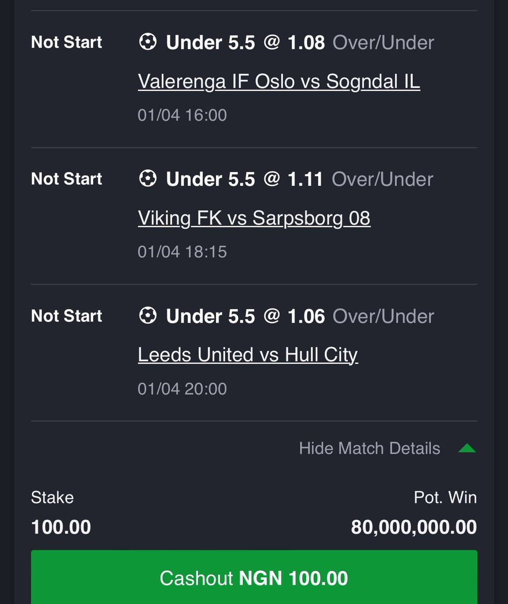 feranmi_flash2's tweet photo. Spent hours working on this 80M under 6 goals.

Let’s achieve our 80 million dream

Under 5.5 mega odds processing…. 

If you’re interested  &amp; Tap ❤️Like Button , Follow &amp; Retweet https://t.co/aXN43MX5sW