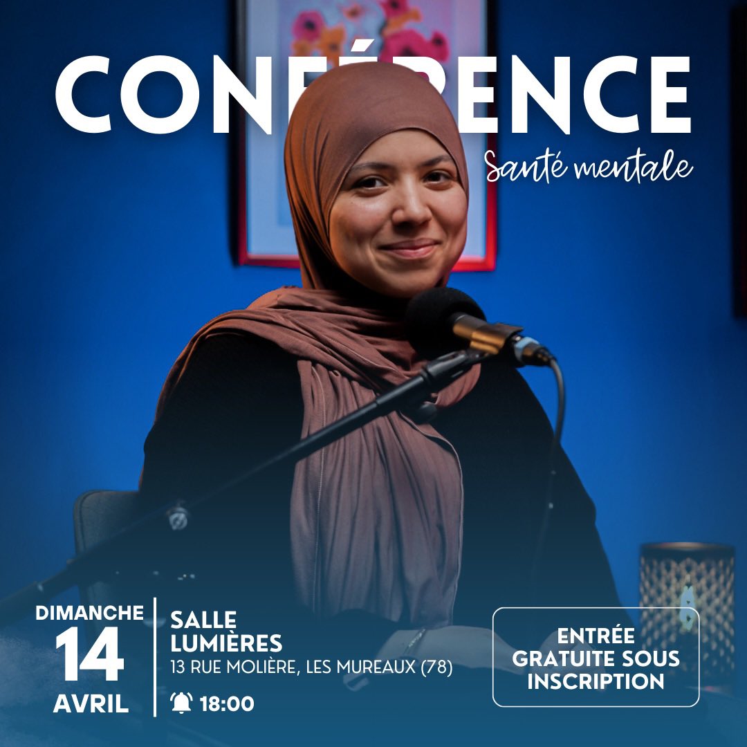 arche_isaac's tweet photo. 🗣️🧠Conférence sur la santé mentale

Ne manquez pas cette opportunité et réservez vos places dès maintenant pour garantir votre participation à cet événement incontournable.

https://t.co/BbBtnQdxve https://t.co/H1E1IUFGD5