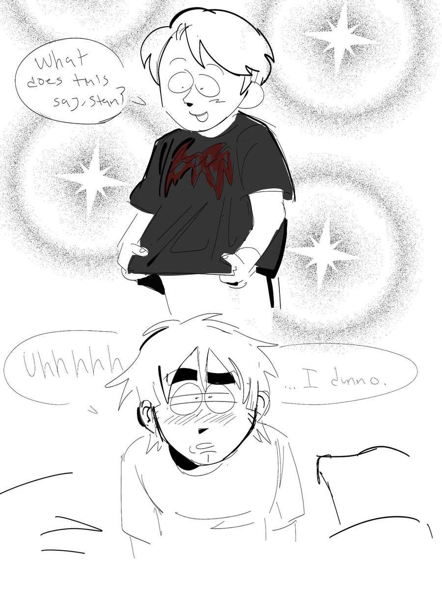 stan threw up on him so gary gets stan shirt privileges. he's still buzzed btw #spstary