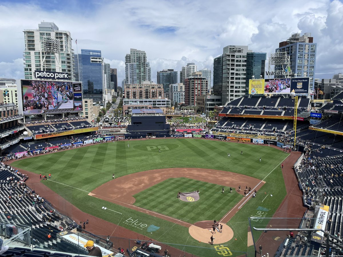 Opening weekend! @SFGiants fans in San Diego, but tbh, @Padres petco park is fantastic! Happy Easter!