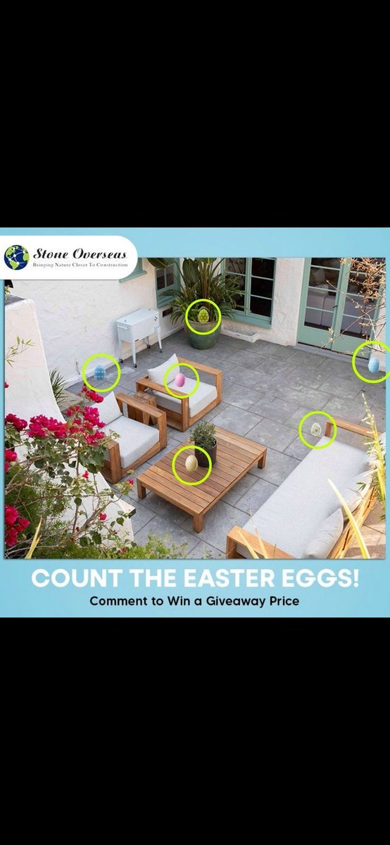 I found 6 Easter Eggs 🥚

Hope to win 🤞❤️

#stoneoverseas #export
#Giveaway #EasterEggHunt #CommentToWin #HopIntoSpring #JoinTheFun #WinBig
@overseasstones