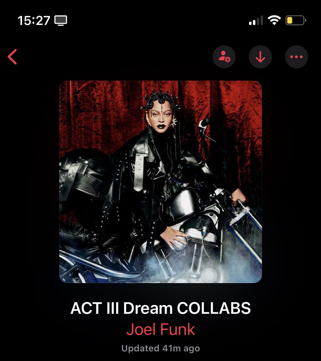 COLLABS I want on @Beyonce act iii
- Jean Dawson 
- Willow 
- Lil Uzi Vert 
- Hayley Williams 
- Edith Victoria (@MMATAband) 
- kennyHOOPLA
- Shamir 
- Bartees Strange 
- Jordan Ward 

Arrangements by 
- Jean Dawson 
- Dijon

music.apple.com/us/playlist/ac…