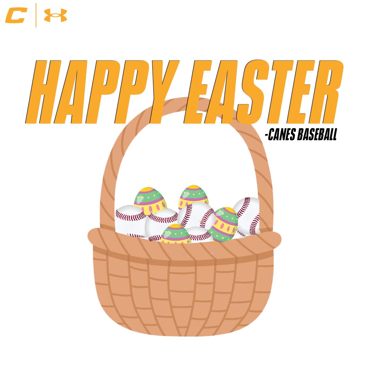 Happy Easter from the Canes Baseball Family! #TheCanesBB | #DifferentBrandOfBaseball