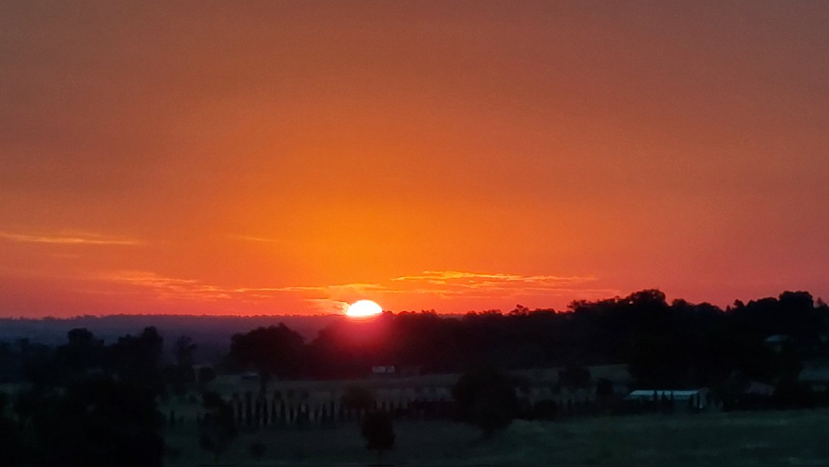 pfwaus's tweet photo. A nice Sunday sunset to conclude the #NACAA conference at #ParkesNSW #NewSouthWales #Australia #nature #TravelOz #Travel #astronomy https://t.co/x84o1F4taN