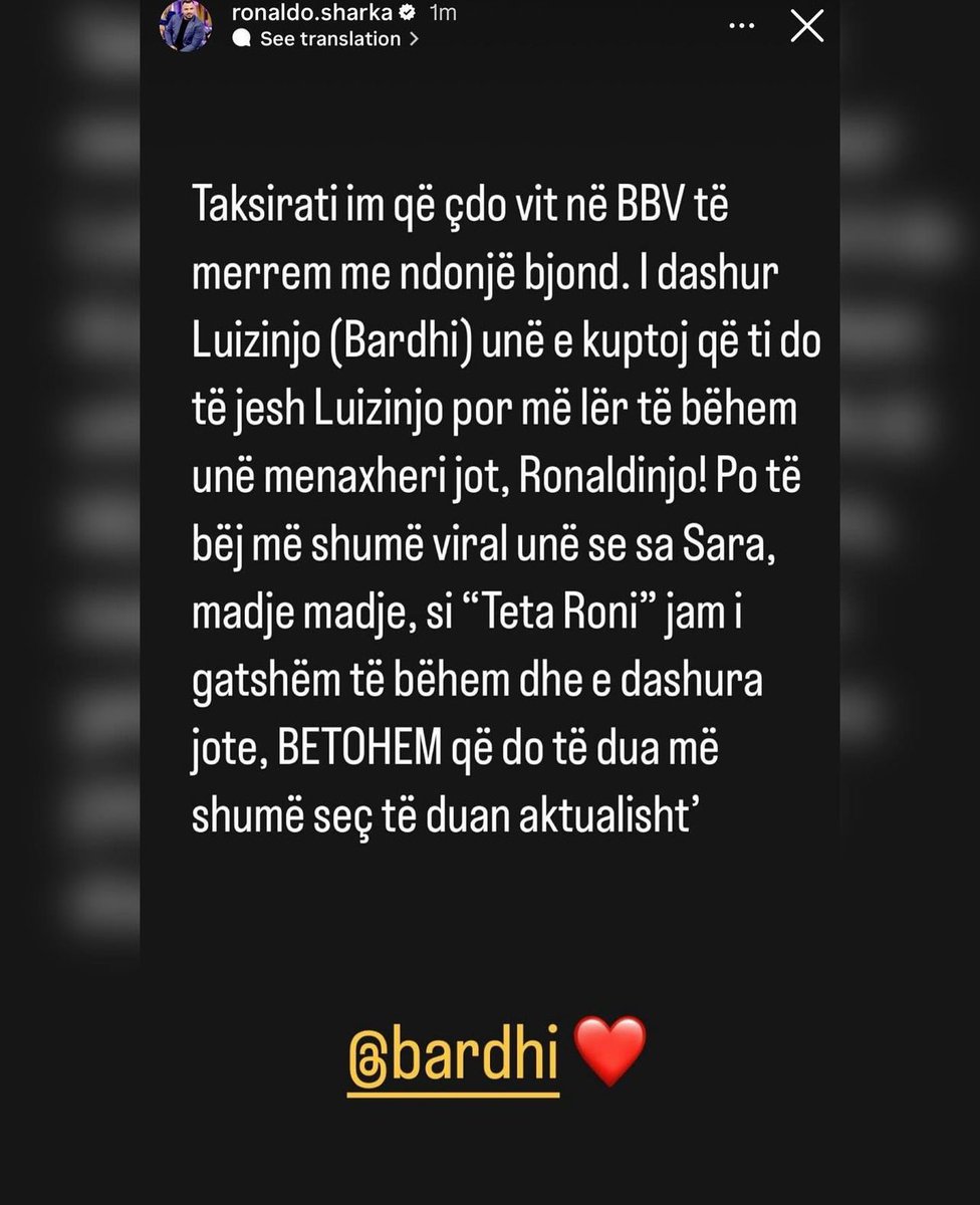 AVerkuj's tweet photo. Paska plas ne kuรงove๐๐ ยดKARMร egziston.Bardhmuti dhe Flutra ๐ฆโฆ.ne edicionin e rradhes #bbval https://t.co/vYJwtbgSjE