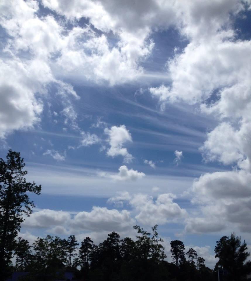 #Spring #skies #thewoodlands #texas #blue #blueskies #puffyclouds #cloudformations