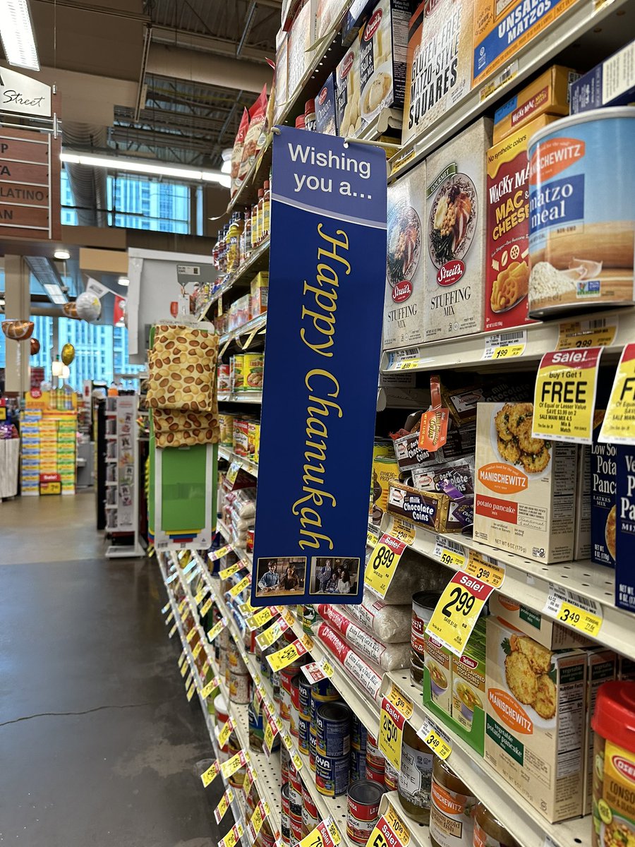 rebetcha_'s tweet photo. @jewelosco you should really be ashamed of yourself… the desplaines store in chicago has a happy chankuah sign up in front of the Passover items. unacceptable https://t.co/3tn76NVXhT