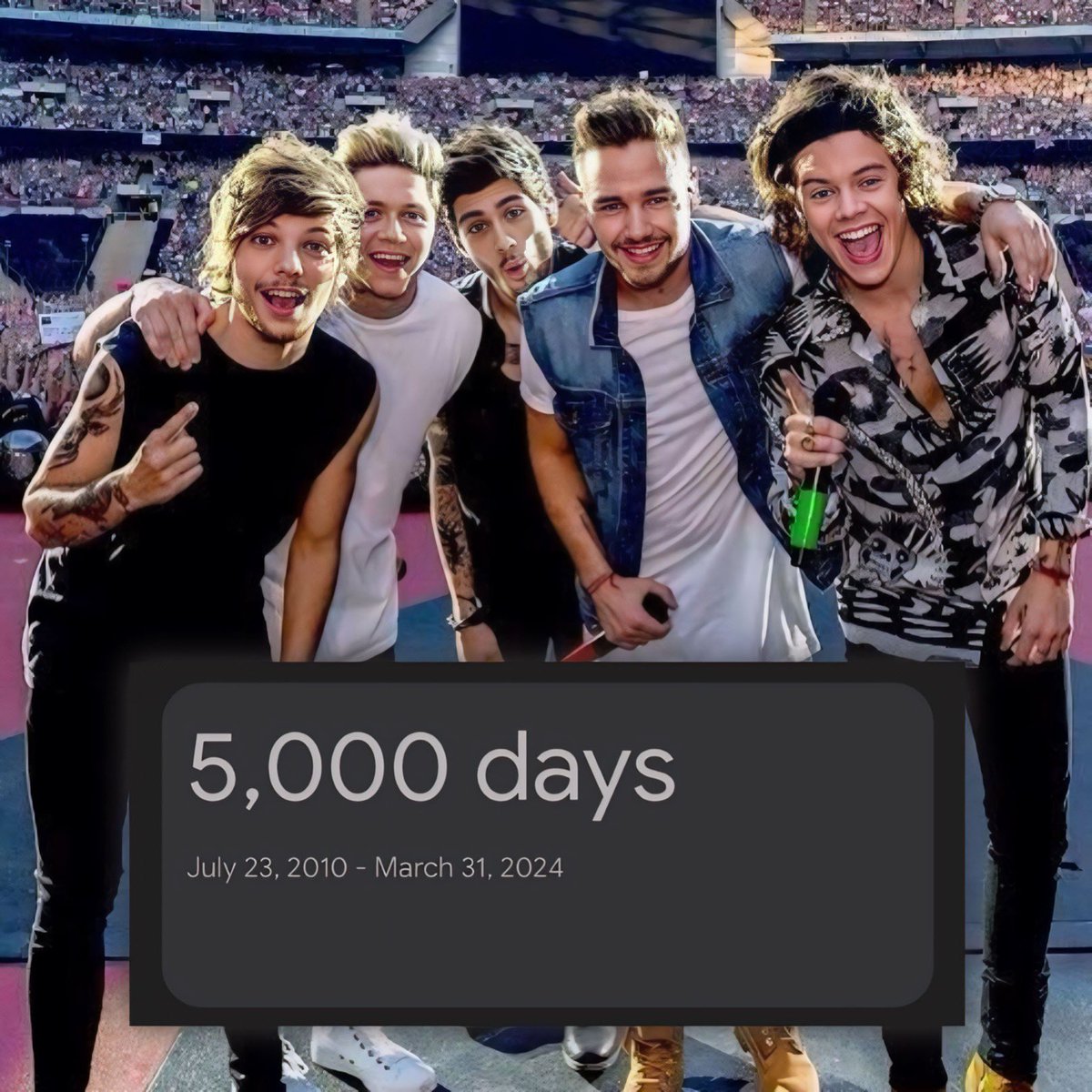 5,000 days #OneDirection