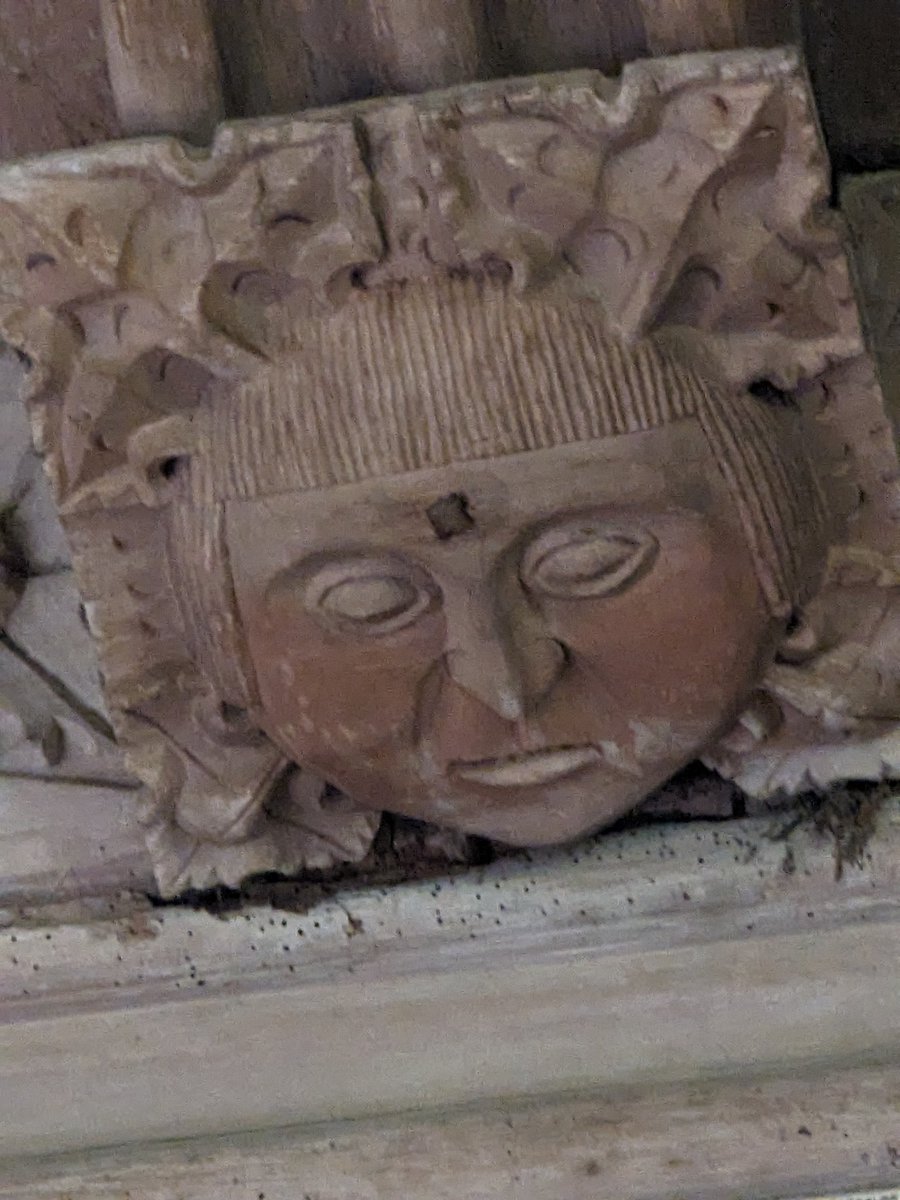 Some of the green men from Eaton church near wenlock edge