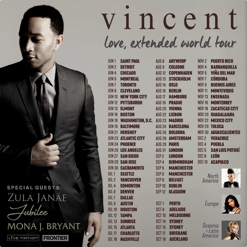 VincentMarves's tweet photo. 🚨 Update: LOVE, EXTENDED WORLD TOUR will feature #Jubilee as my special guest in Europe! And previously confirmed @ZulaJanae in North America and @MonaJBryant in Oceania and Latin America. 🌹♥️ #LoveExtendedWorldTour

Tickets are on sale now! https://t.co/safzdECpdF https://t.co/RaTF6GrBZJ