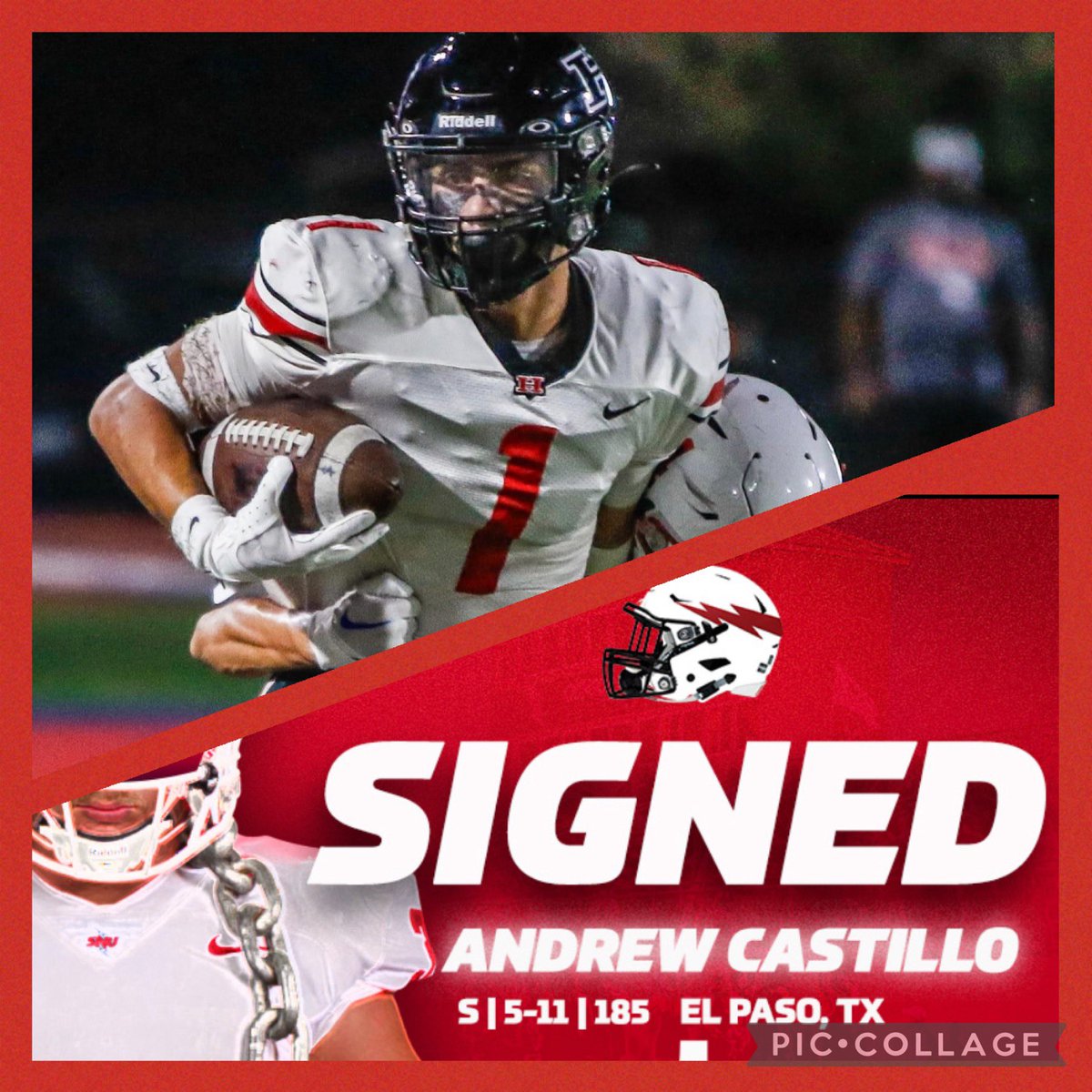 So proud of this young man. @drew2castillo was a true leader for us. @SNUFootball is getting a great one. @CoachHada @Coach_Indy @CoachNABrown @casey_matlock2
