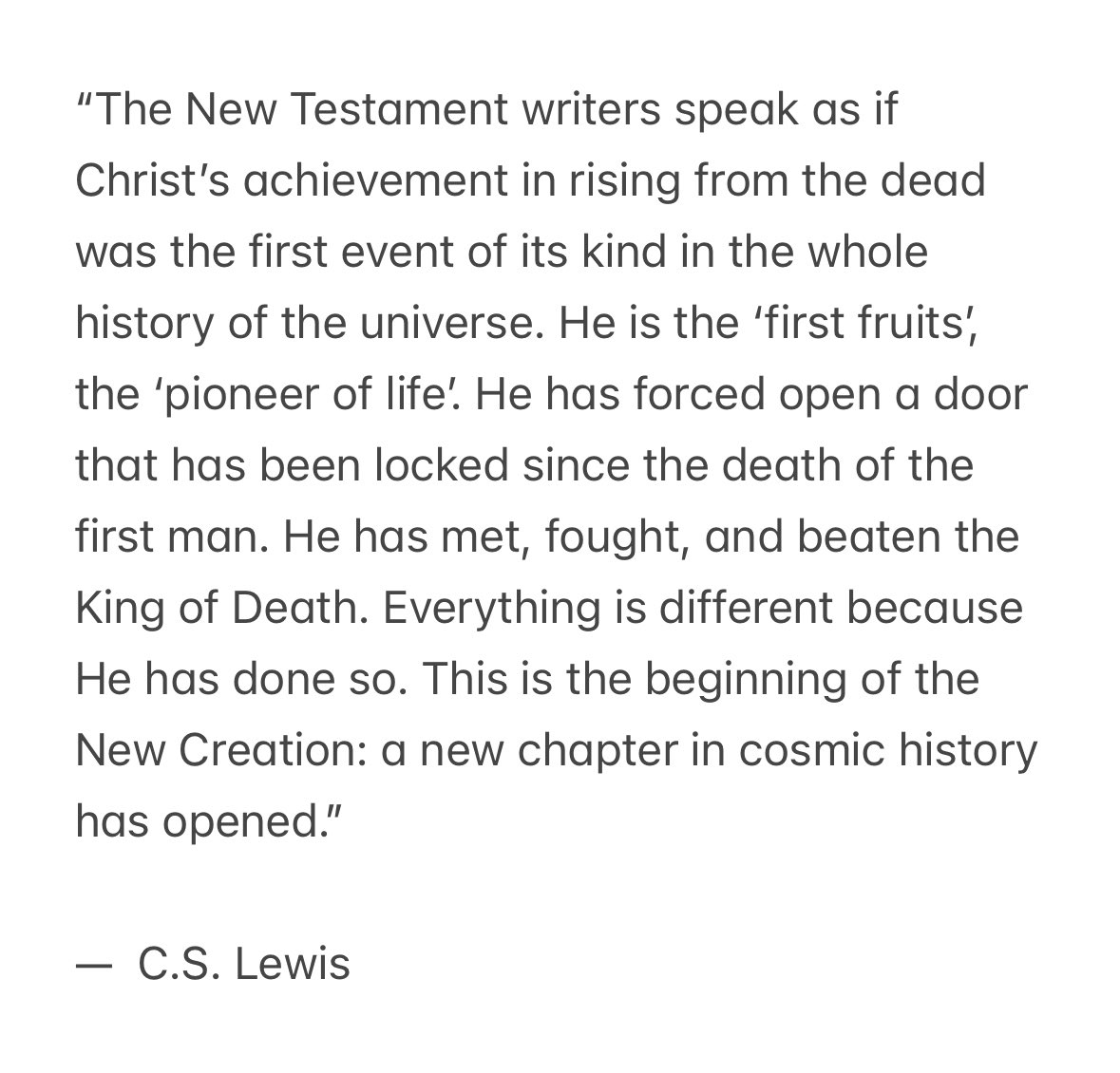 C.S. Lewis on the resurrection👇🏻