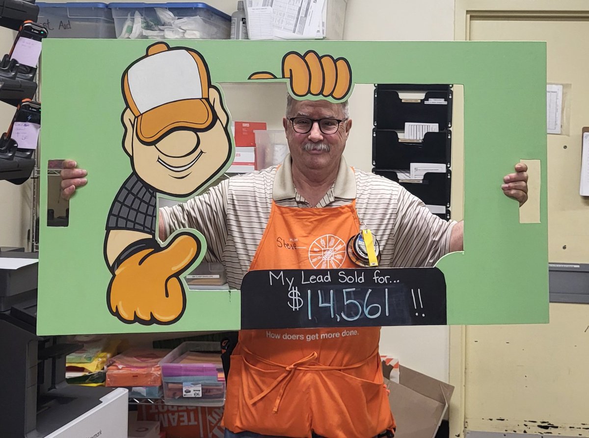 Great Job Steve! His cabinet makeover lead sold for $14,561!!