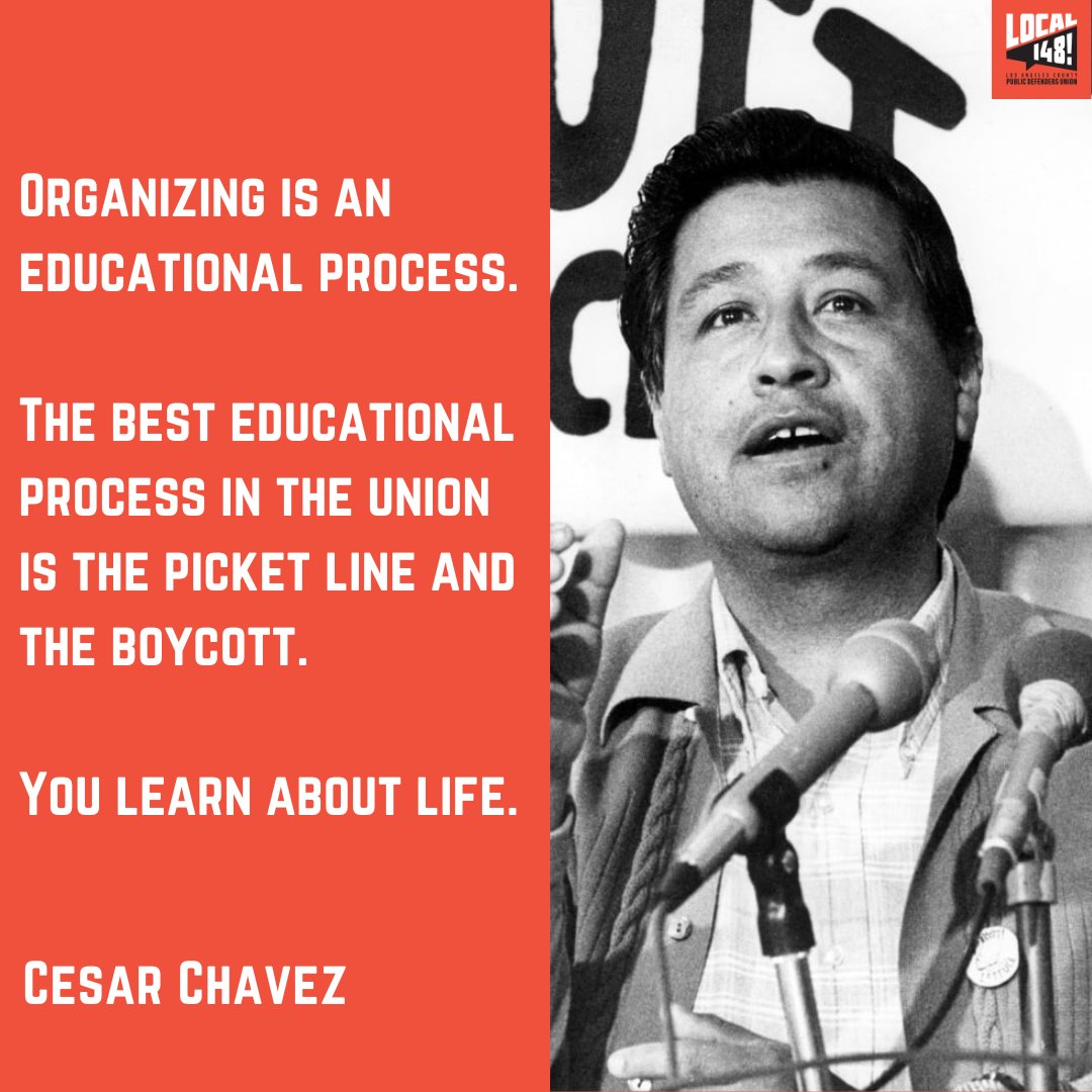 We honor #CesarChavez for his lifelong dedication to California farmworkers. He showed that union organizing can change the world and give workers the dignity and livelihoods that they deserve. #HappyCesarChavezDay!!