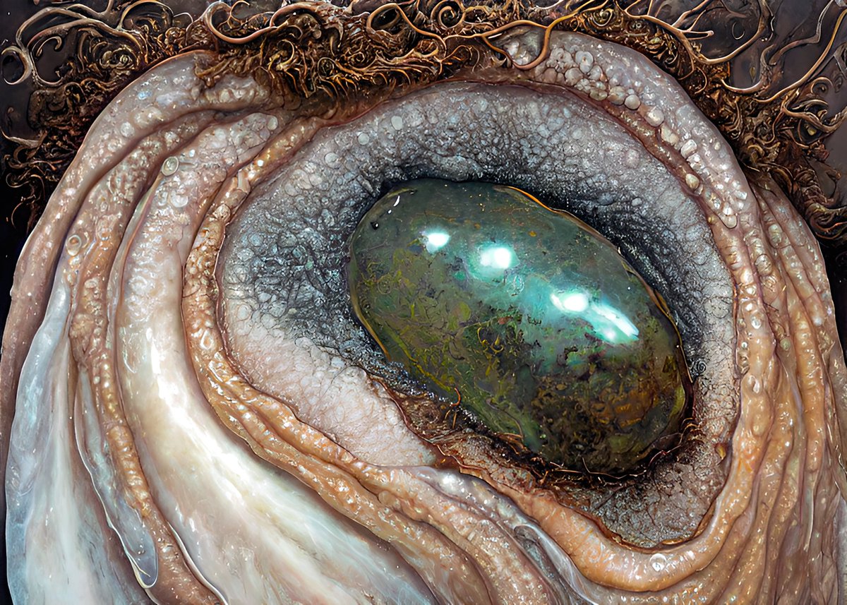 xalieri's tweet photo. An exploration of organic mineral forms and textures, set 8. 3 of 3
#RoughAndSmooth #UncomfortablyMoist #StoneSkin #StoneMesentery #WeirdArt #PsychologicalLandscape #ImSureItMustMeanSomething
#DarkArts #DigitalArt #AIAssistedArt #AIArt #WomboDream #StableDiffusion https://t.co/YuOCxYV5dV