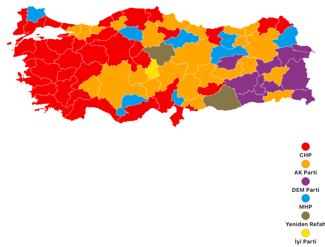 orcunselcuk's tweet photo. Stunning victory for the CHP in Turkey. One of the biggest upsets in recent history. https://t.co/ISQCrwPLMD