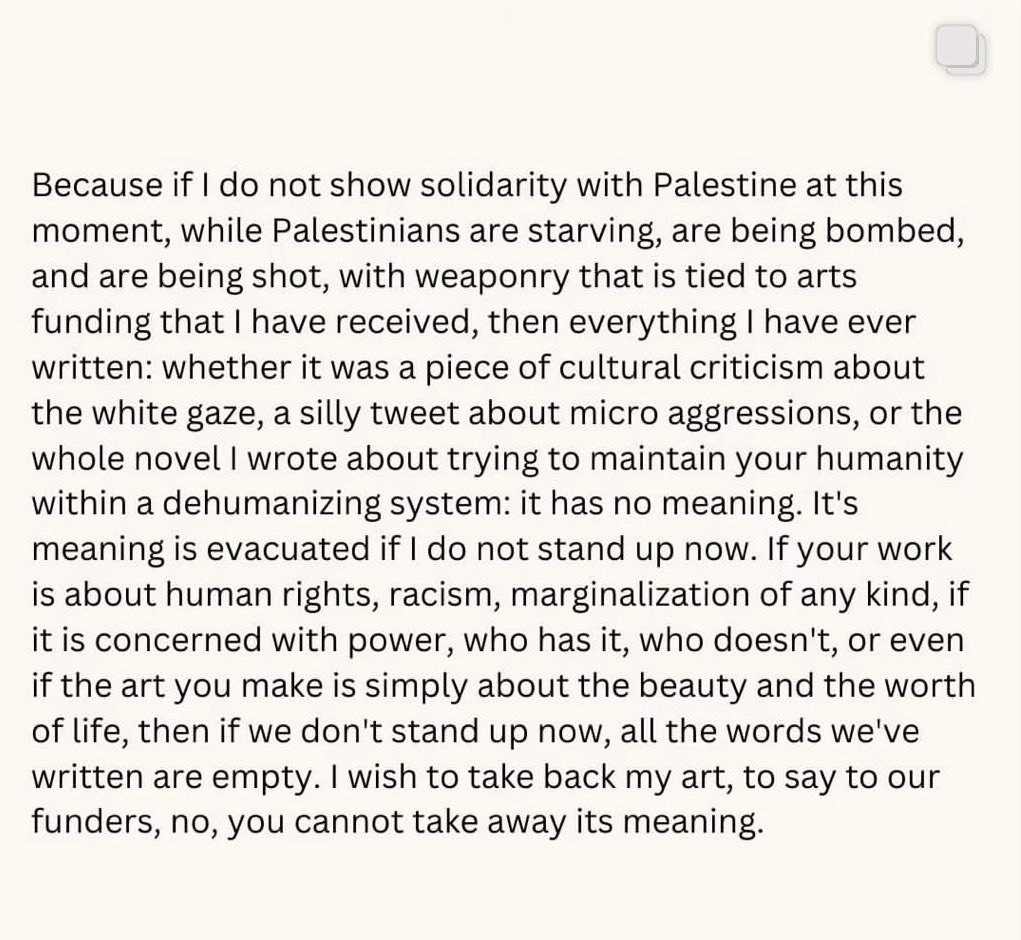 This, by @thea_lim, for all the writers and poets still silent on Gaza