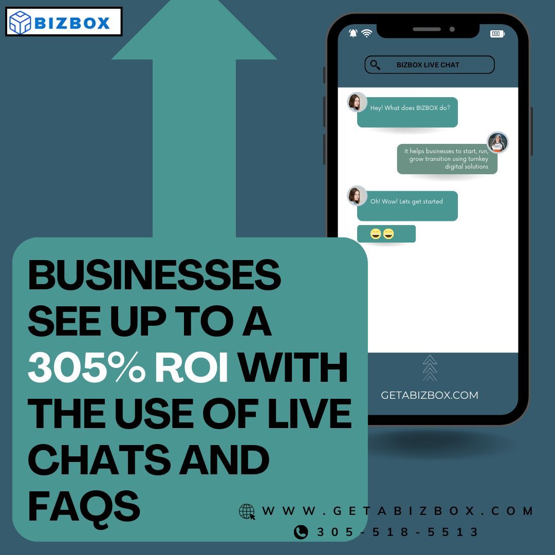 getabizbox's tweet photo. Maximize engagement and profits with BizBox! Get access to all LIVE CHAT and FAQ features at https://t.co/05E01KiYaR! #BizBoxTech #profits #livechat #network #growth #smallbusiness #SEO #ecommerce #ROI #AI https://t.co/ndBrWBW1qL