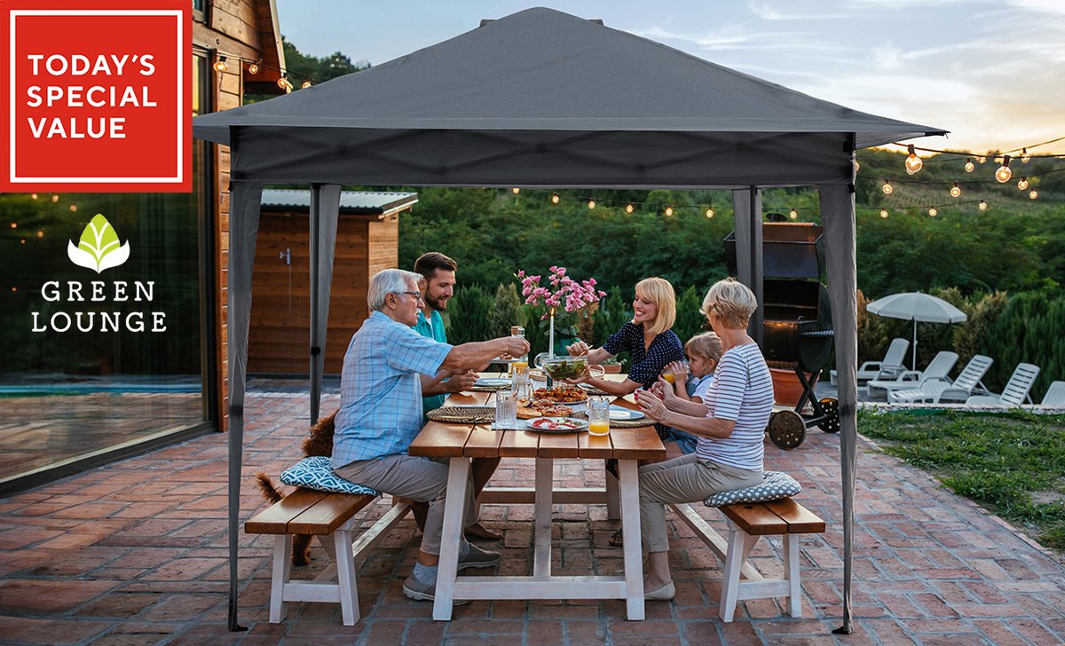 Create the ultimate spot in which to relax and enjoy your garden with this pop-up folding gazebo from Green Lounge. ms.spr.ly/6016ct0nw